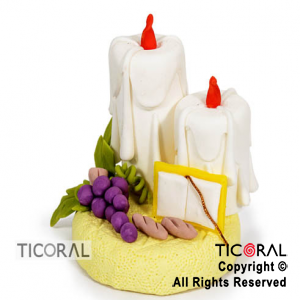 ADORNO VELONES DOBLES A. PORCELANA FRIA x 1